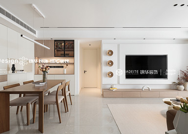 原木风格-复地悦城-三室两厅一厨一卫-110平-装修实景图