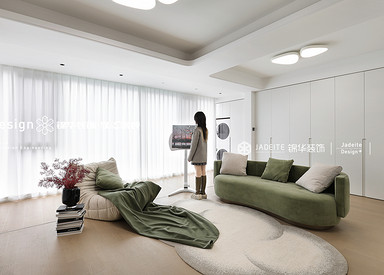 奶油风格-青江悦府-三室两厅一厨两卫-106平-装修实景图