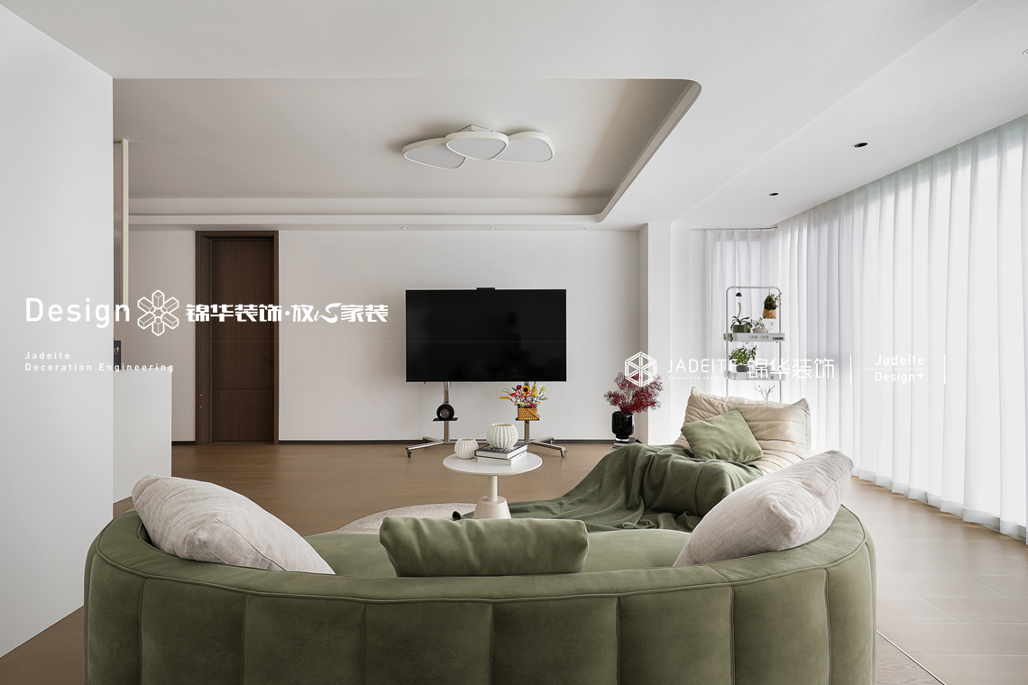 奶油风格-青江悦府-三室两厅一厨两卫-106平-装修实景图装修-三室两厅-法式