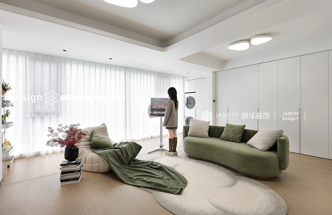 奶油风格-青江悦府-三室两厅一厨两卫-106平-装修实景图装修-三室两厅-法式