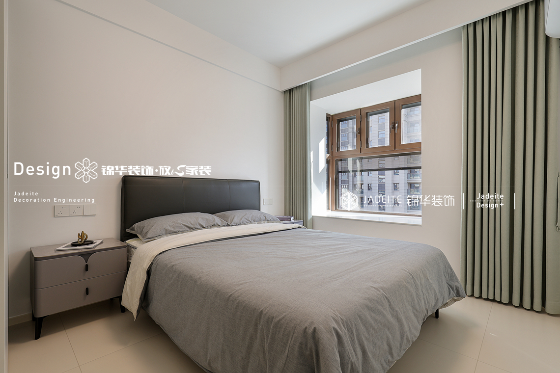 黑白现代-华君湖湾-三室两厅两卫-108平-装修实景图装修-三室两厅-现代简约