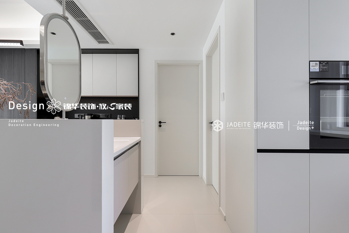 黑白现代-华君湖湾-三室两厅两卫-108平-装修实景图装修-三室两厅-现代简约