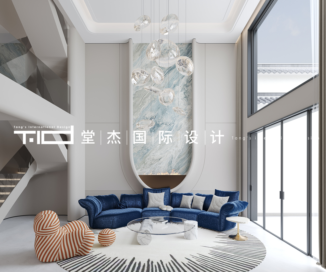 现代风格-中堂院墅-联排别墅-450㎡装修效果图装修-别墅-现代简约