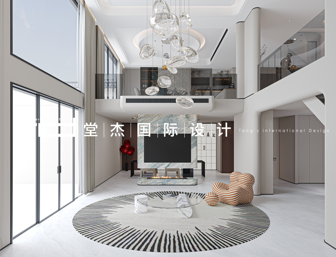 现代风格-中堂院墅-联排别墅-450㎡装修效果图装修-别墅-现代简约