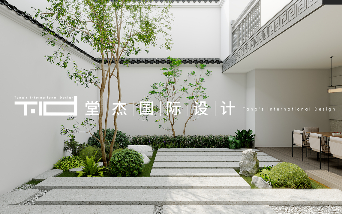 美式风格-中堂院墅-联排别墅-450㎡-装修效果图装修-别墅-美式田园