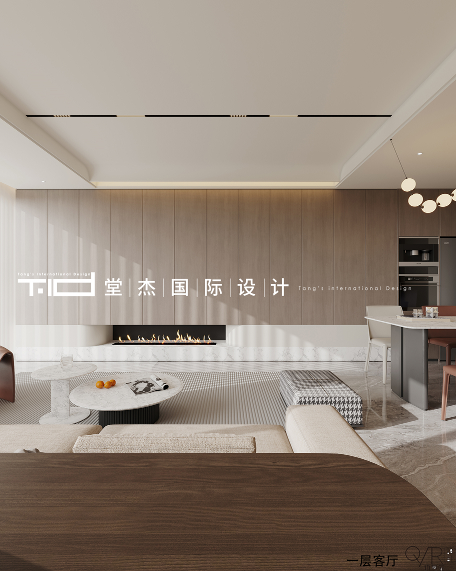 现代风格-融创壹号院-别墅下叠-200平-装修效果图装修-别墅-现代简约