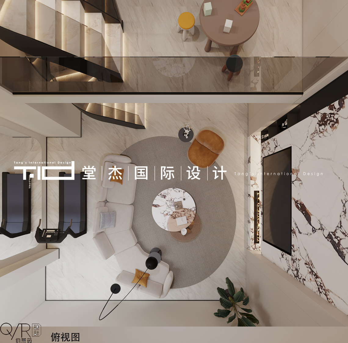 现代风格-融创壹号院-别墅-262平-装修效果图装修-别墅-现代简约