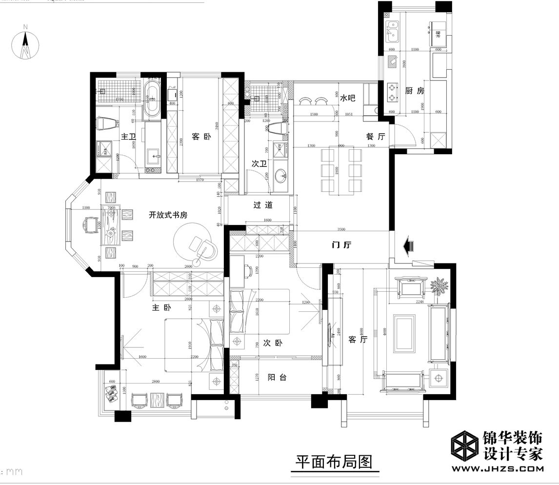 现代中式-风尚米兰-四室两厅-173㎡装修-四室两厅-新中式