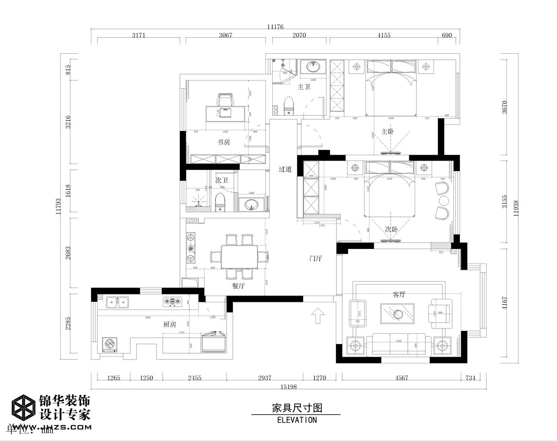 新中式-风尚米兰-三室两厅-143㎡装修-三室两厅-新中式