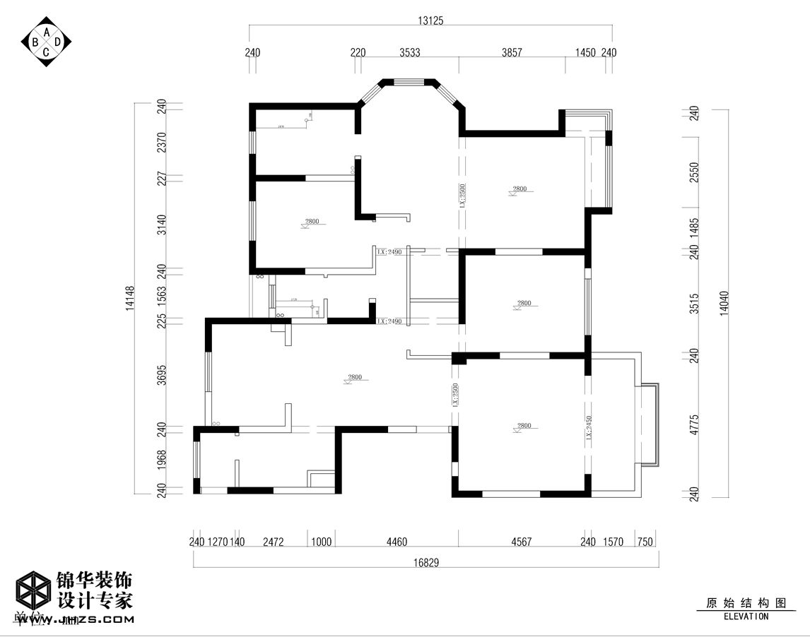 新中式-风尚米兰-三室两厅-206㎡装修-三室两厅-新中式