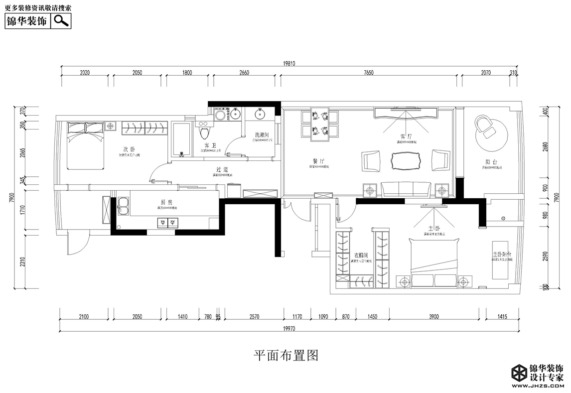 新中式-苏宁广场-两室一厅-140㎡装修-两室一厅-新中式