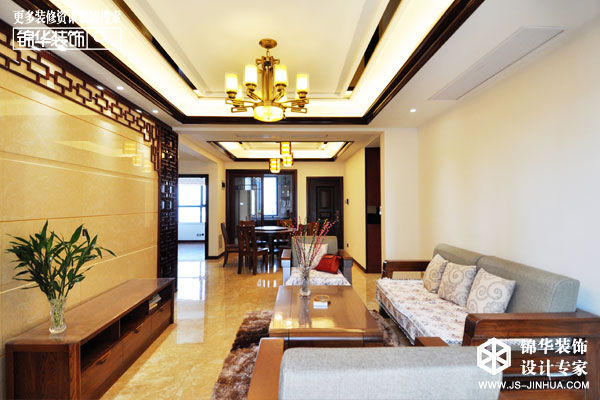 现代中式-悦珑湾-三室两厅-140㎡装修实景效果图装修-三室两厅-新中式