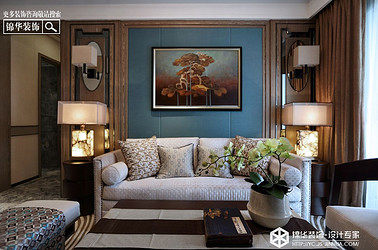 东南亚风格-金色果缘-三室两厅-140㎡装修实景效果图
