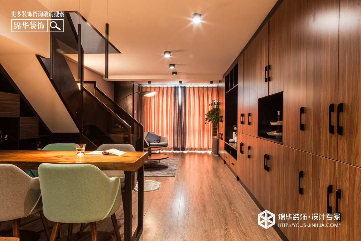 现代简约-香城美地-挑高公寓-60㎡装修实景效果图装修-挑高-现代简约