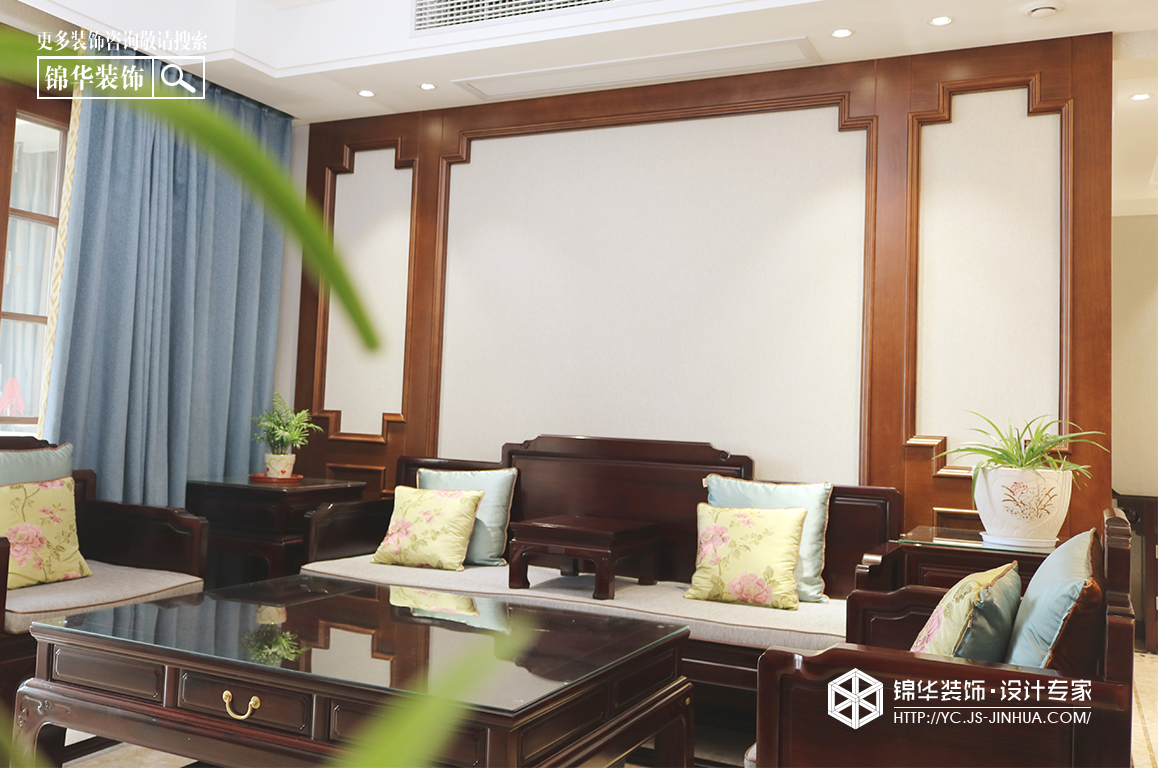 新中式风格-碧桂园-三室两厅-140㎡装修实景效果图