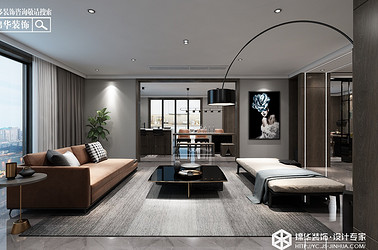 现代简约-紫缘公寓-平层-260㎡装修实景效果图
