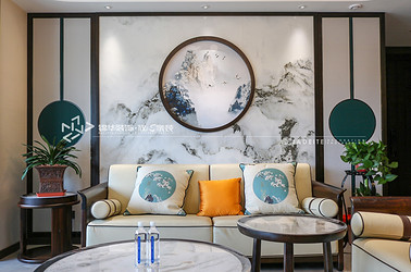 新中式-碧桂园天境-三室两厅-190㎡装修实景效果图
