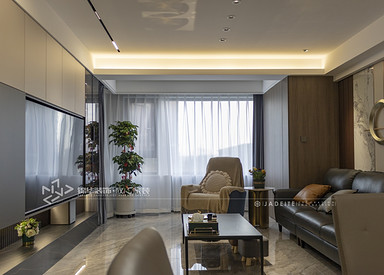 现代简约-钱江绿洲-三室两厅-133㎡装修实景效果图