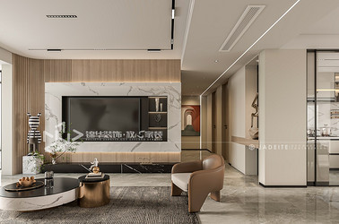 現代簡約-世貿璀璨星河-三室兩廳-150㎡裝修實景效果圖