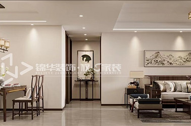 新中式-日月星辰-三室两厅-140㎡装修实景效果图