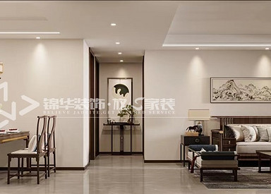 新中式-日月星辰-三室两厅-140㎡装修实景效果图