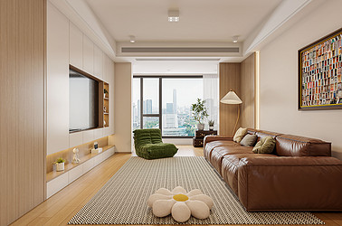 现代风格-京师学院山-三室两厅-140㎡装修实景效果图