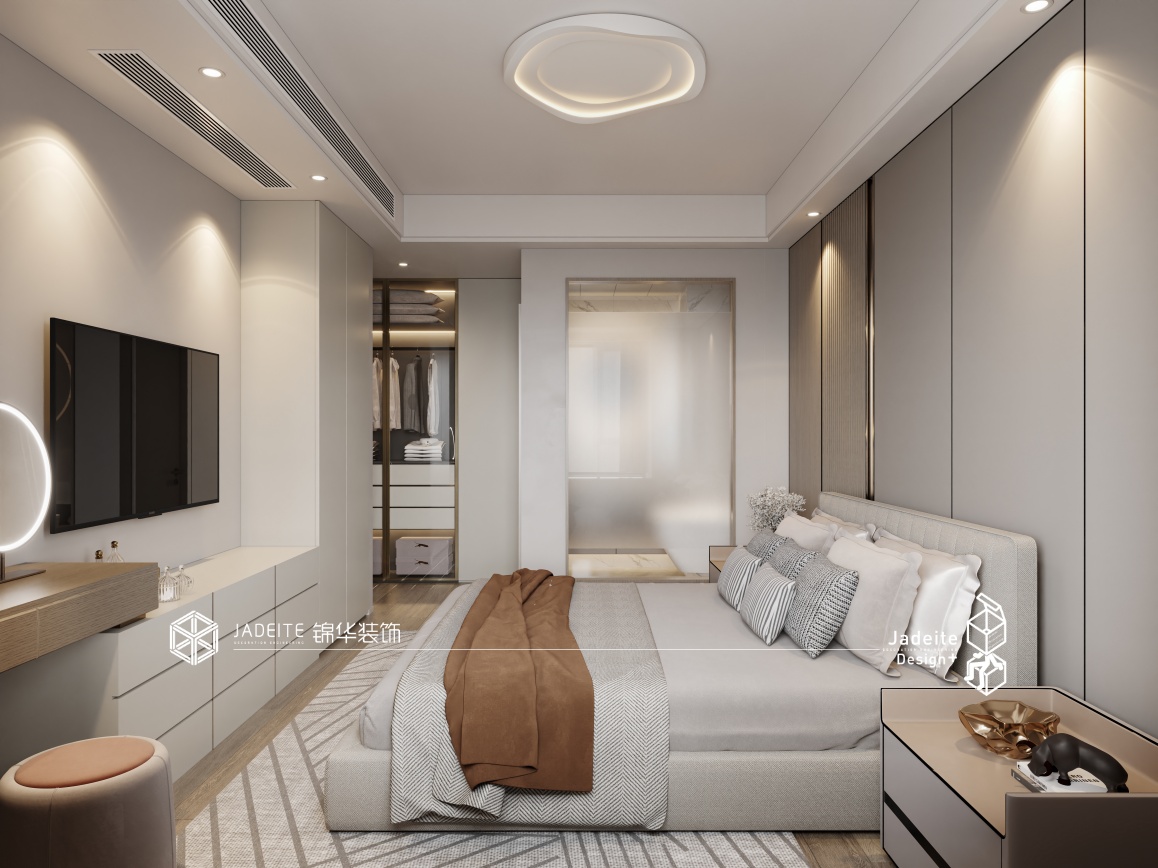 现代风格-银豪紫缘公寓-三室两厅-113㎡装修实景效果图装修-三室两厅-现代简约