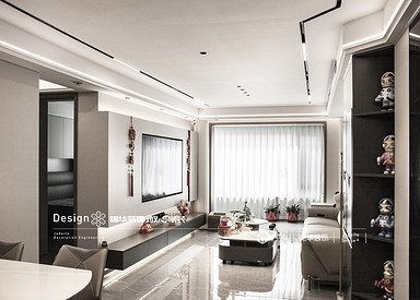 现代风格-中海华樾-三室两厅-109㎡装修实景效果图