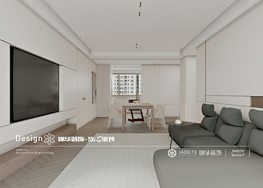 现代极简-万达大公馆-四室两厅-150㎡装修实景效果图
