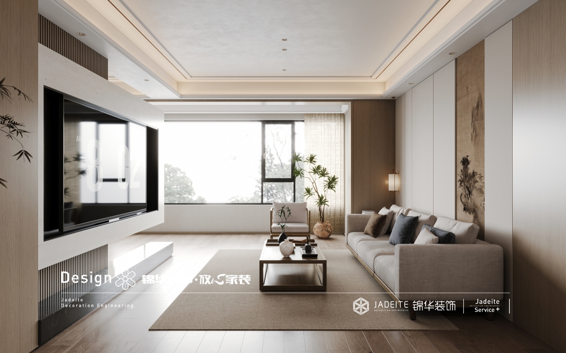 宋式美学-大丰珺和府-四室两厅-140装修-四室两厅-新中式