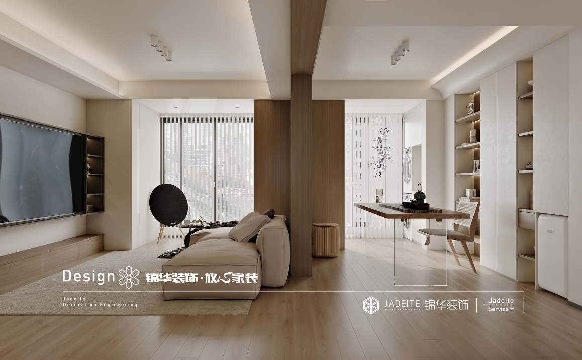 现代简约-淞江府-三室两厅-110㎡装修实景效果图装修-三室两厅-现代简约
