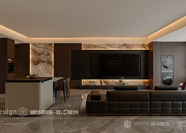 意式风格-晓风印月-188㎡-装修实景效果图