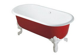 科勒格莱独立式铸铁浴缸