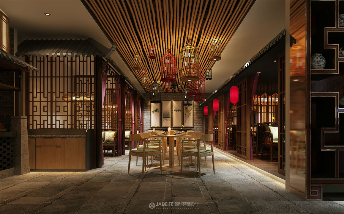 中式酒店 1000㎡ 新中式装修-别墅-新中式