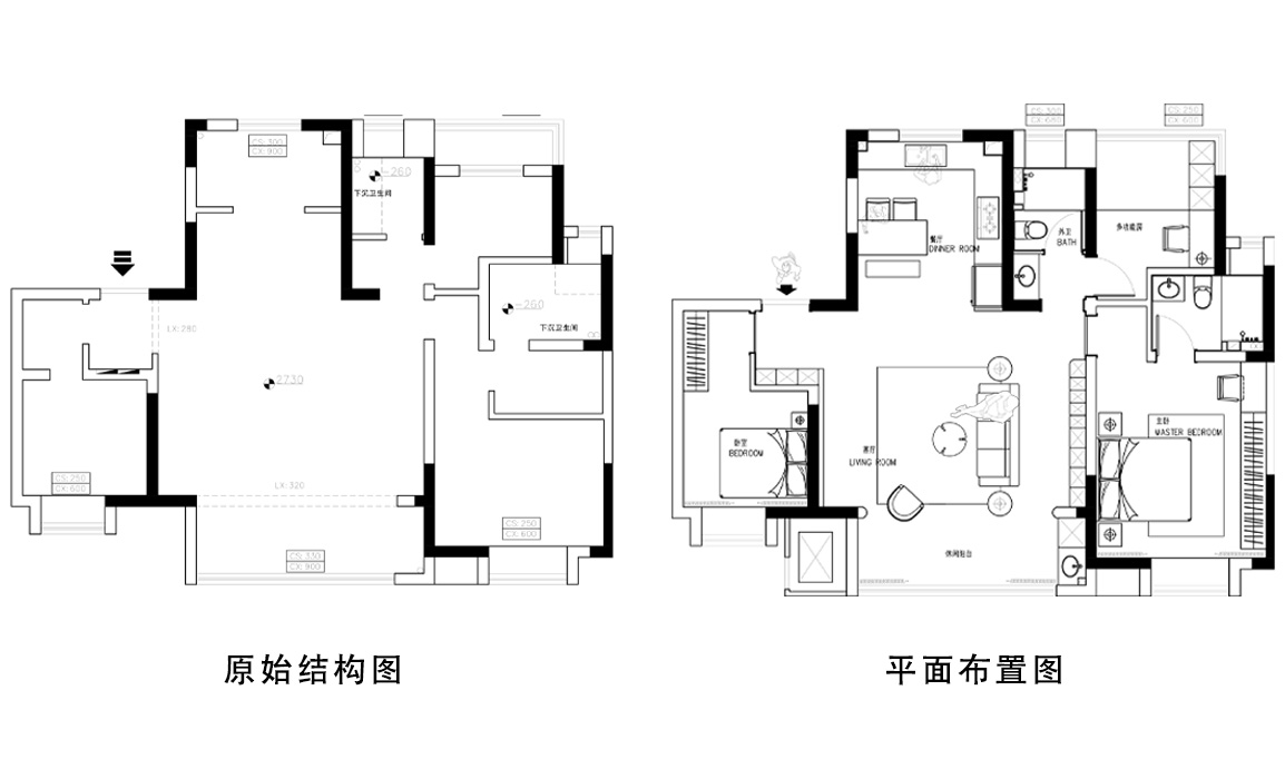 现代简约-雍华府125㎡- 三室两厅装修案例装修-三室两厅-现代简约