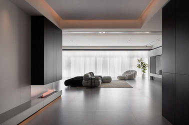 现代极简-院语江南400㎡- 五室两厅装修案例