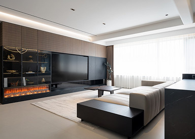 意式极简-建发御龙湾140㎡- 三室两厅装修案例