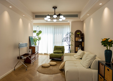 现代中古-观江海99㎡- 三室两厅装修案例