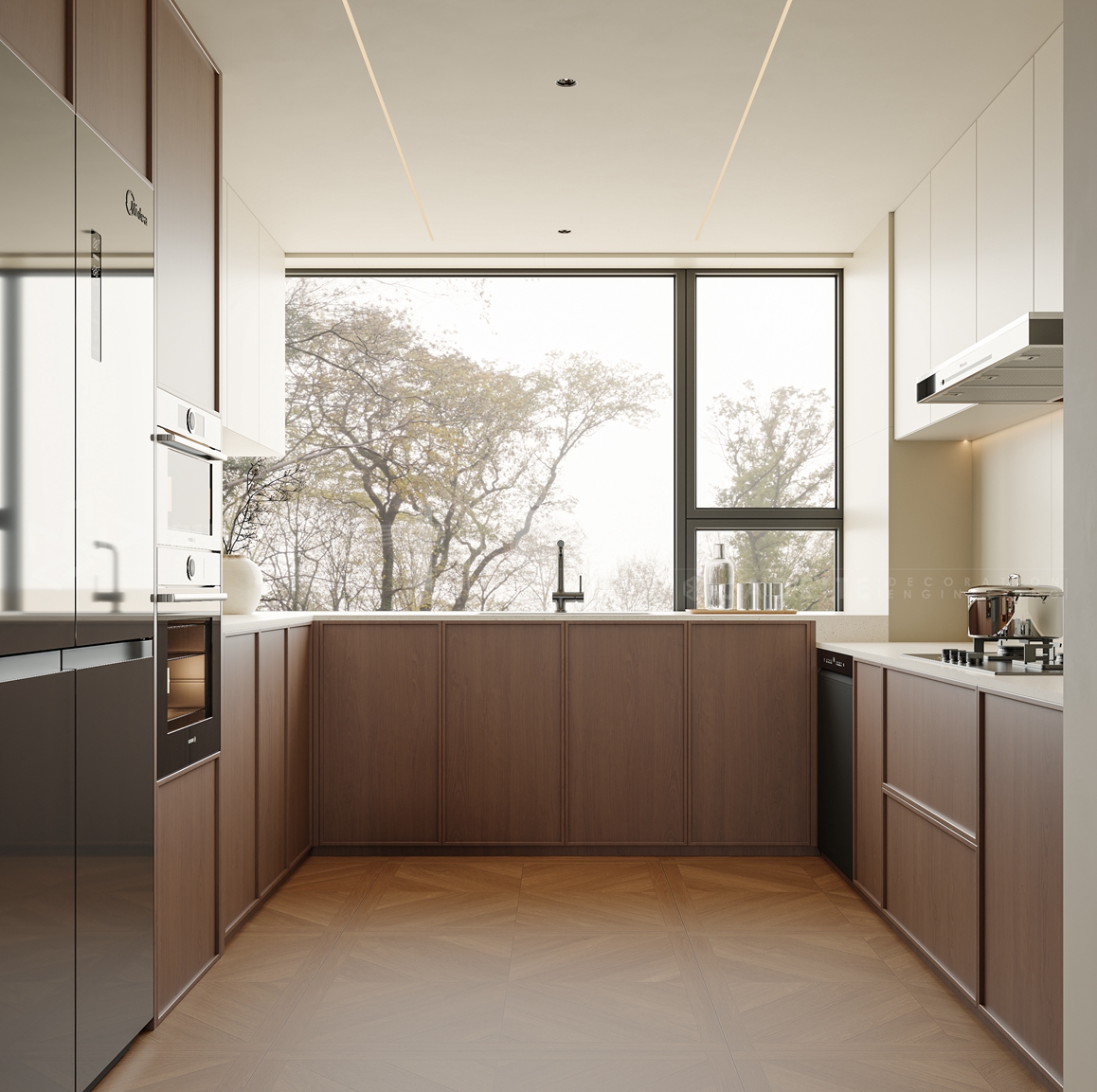 金通玫瑰园122平-中古风-装修实景装修-三室两厅-中古