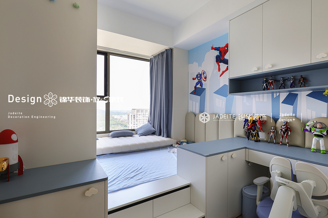 轻法式风-翡翠文华-三室两厅一厨二卫-125㎡-装修实景图装修-三室两厅-法式