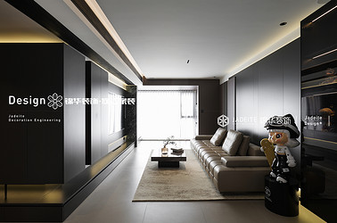 意式黑白灰-中铁彩乐居-三室两厅两卫-125㎡-装修实景图