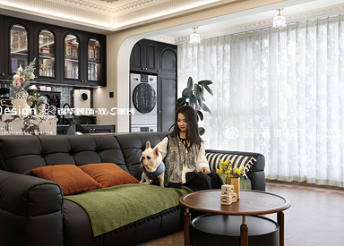 法式复古-溪岸景园-三室两厅-138㎡-装修实景图