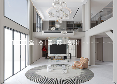 现代风格-中堂院墅-联排别墅-450㎡装修效果图