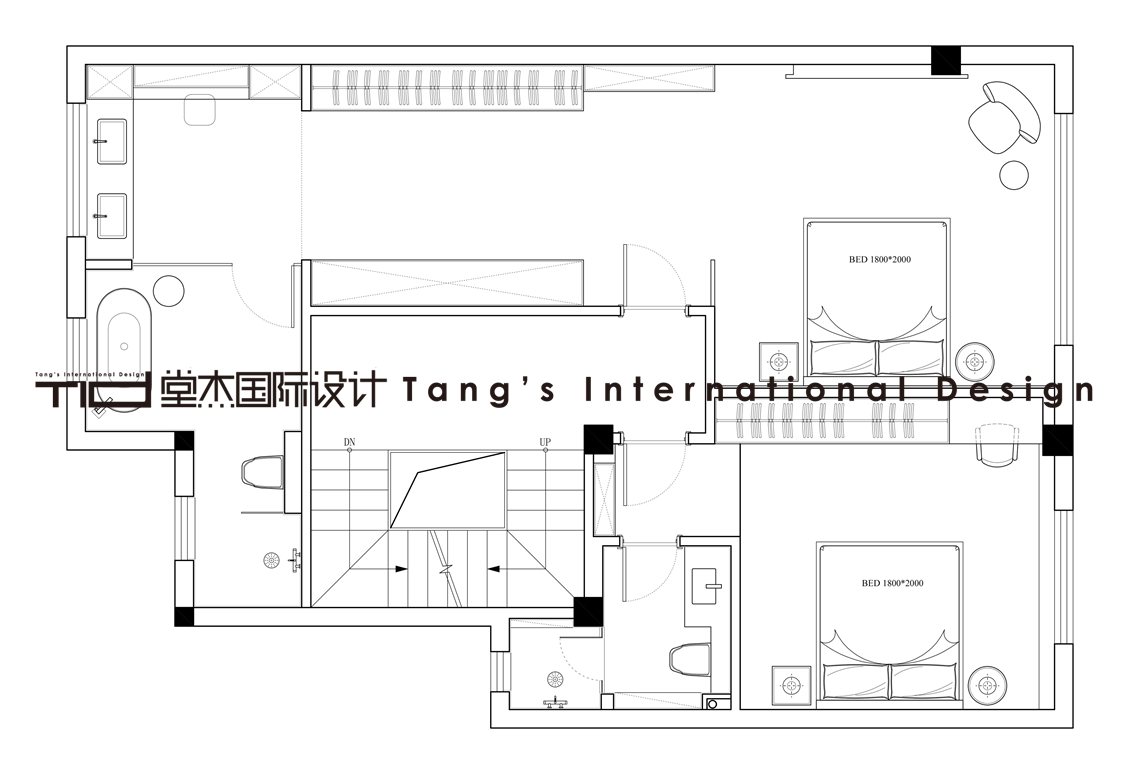 现代简奢-莱顿小镇-双层复式-450平-装修效果图装修-跃层复式-现代简约