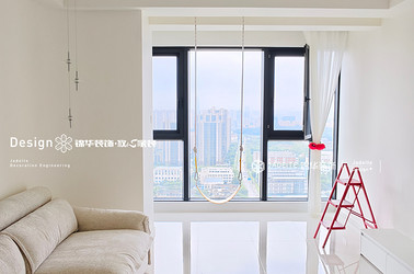 现代奶油-名仕府-两室两厅一卫-100平-装修实景图